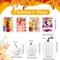 Citrus; 12PCS White Foam Pumpkin Craft Kit with 140 Dried Flowers – DIY Autumn Decoration Set with Glue & Brush for Thanksgiving, Halloween, Wedding & Fall Home Centerpiece Decor; Category:Pumpkin Decor; Image:3